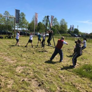 Bedrijfsuitje in actie